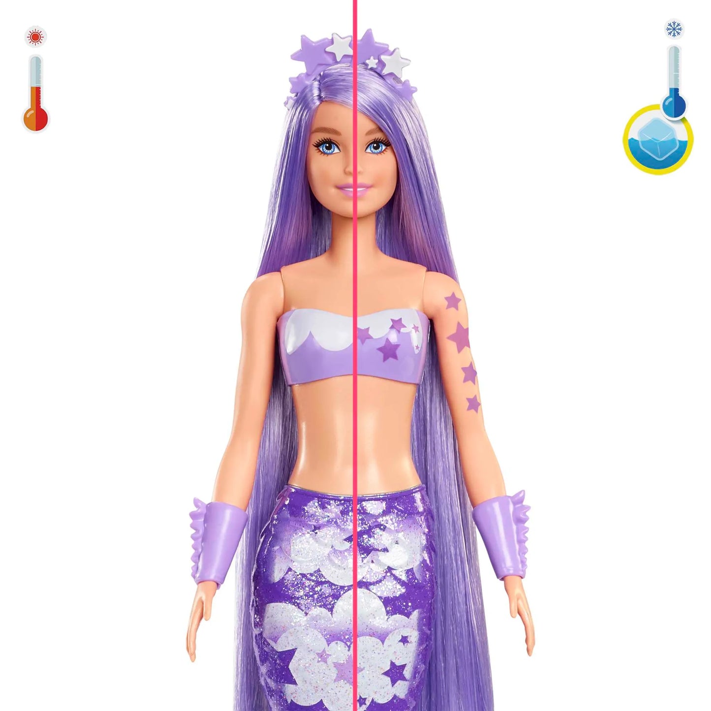 Barbie Color Reveal Puppe Meerjungfrau, Farbwechsel, Anziehpuppe