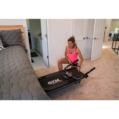 Gymform® Slim Fold Treadmill - kompaktes, zusammenklappbares Laufband, Fitnessgerät 6 km/h, 3 Programme sowie 3 variabel einstellbare Geschwindigkeiten bis 110 kg – Aus der TV Werbung