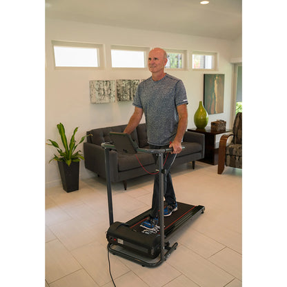 Gymform® Slim Fold Treadmill - kompaktes, zusammenklappbares Laufband, Fitnessgerät 6 km/h, 3 Programme sowie 3 variabel einstellbare Geschwindigkeiten bis 110 kg – Aus der TV Werbung