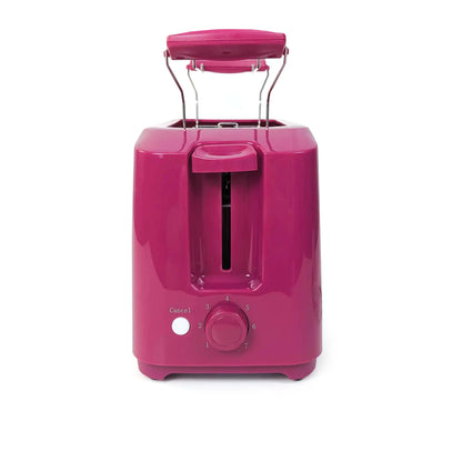 SEG Toaster mit abnehmbaren Brötchenaufsatz und 7 einstellbaren Bräunungsstufen 700 Watt in Pink