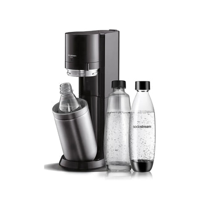 SodaStream DuoTitan Trinkwassersprudler, inkl. 1x 1 Liter Glasflasche, 1x 1 Liter PET, 1 x Quick Connect Zylinder