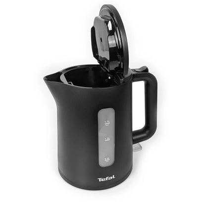 Tefal Wasserkocher Principio Select | 2400 Watt | 1,7L Wassertank | Automatischer Ein und Ausschalter | Antikalk-Filter | schwarz Matt