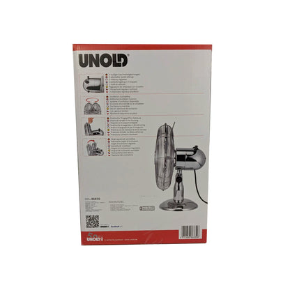 Unold 86830 Tischventilator Chrome